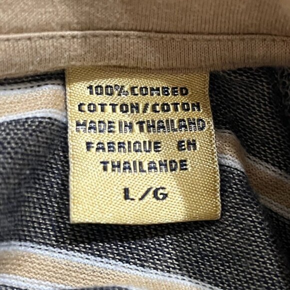 VTG Joey Rodolfo 1879 Brown Striped Short Sleeve Golf Polo Shirt 70s - Picture 8 of 11